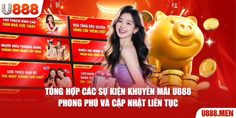 Khuyến Mãi U888 - Danh Sách Sự Kiện Ưu Đãi Nổi Bật Tổng hợp các sự kiện khuyến mãi U888 phong phú và cập nhật liên tục